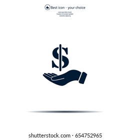 Save money icon, vector illustration. Flat design style