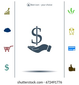 Save money icon, vector illustration. Flat design style