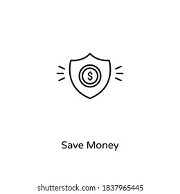 Save Money icon in vector. Logotype