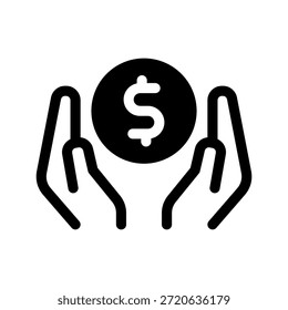 Ilustração de design de símbolo de vetor de ícone de economia de dinheiro