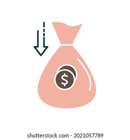 save money icons symbol vector elements for infographic web