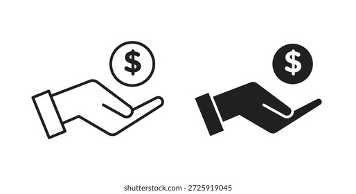 Iconos de Ahorra dinero. Icono lineal de Vector aislado sobre fondo blanco.