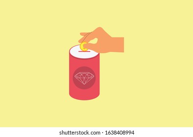Save money into a cans
