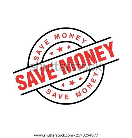 Save Money Letter Rubber Stamp Template