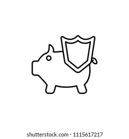 save money line icon. Element of insurance sign for mobile concept and web apps. Thin line save money icon can be used for web and mobile. Premium icon on white background