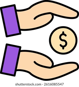Save Money Line Vector Icon Design