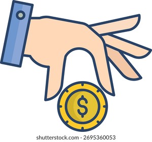 economia de dinheiro linear cor ícone design