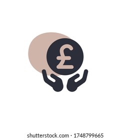 Save Money Pound - Modern Icon (Pictogram)