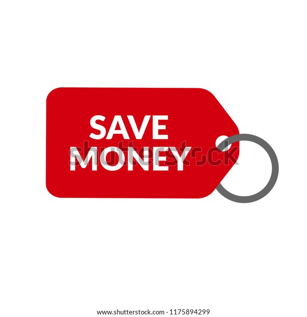 Save Money Price Label Stock Vector (Royalty Free) 1175894299