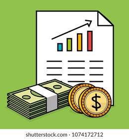 save money set icons