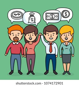 save money set icons