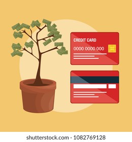save money set icons