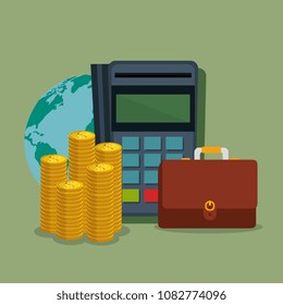 save money set icons