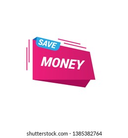 save money sign banner - speech bubble,label,sticker 