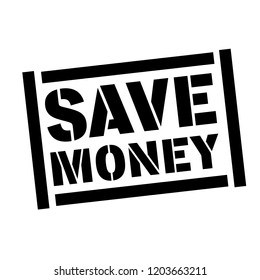 save money stamp on white background. Sign, label, sticker.