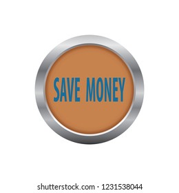 Save money vector button, web design element