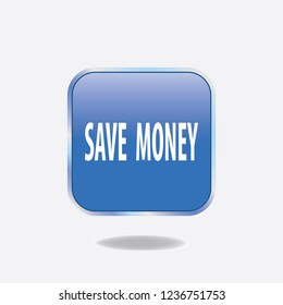 Save money vector button, web design element