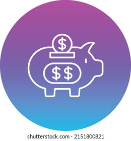 Icono del vector Guardar dinero. Se puede usar para imprimir, móviles y aplicaciones web.