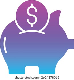 Icono de Vector Ahorra dinero. Se puede utilizar para aplicaciones de impresión, móviles y de Web.