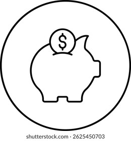 Icono de Vector Ahorra dinero. Se puede utilizar para aplicaciones de impresión, móviles y de Web.