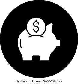 Icono de Vector Ahorra dinero. Se puede utilizar para aplicaciones de impresión, móviles y de Web.