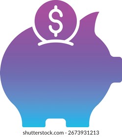 Icono de Vector Ahorra dinero. Se puede utilizar para aplicaciones de impresión, móviles y de Web.
