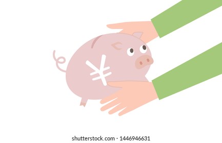Save money,have a piggybank,vector illustration