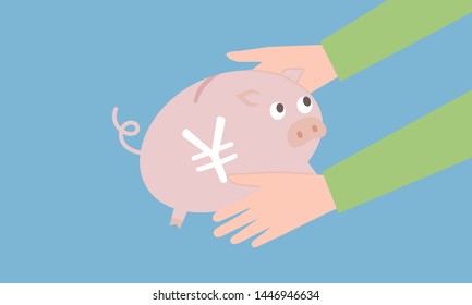 Save money,have a piggybank,vector illustration
