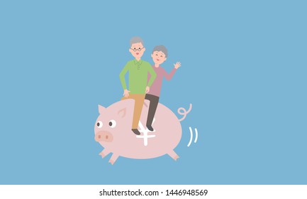 Save money,with a piggybank,vector illustration