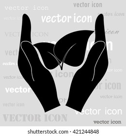 save nature black vector icon