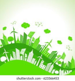 Guardar concepto de naturaleza con vector de reserva de ecocidad