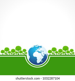 Save Nature Concept - World Environment Day stock vector