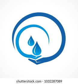 Save Nature Concept - World Water Day Stock Vector