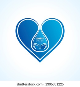 Save Nature Concept - World Water Day Stock Vector