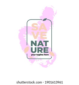 Save Nature Cover Template Design