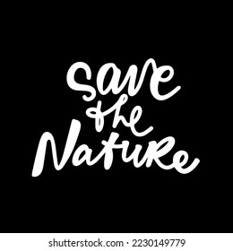 save the nature Earth day April 22 illustration. ECO logo vector