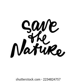 save the nature Earth day April 22 illustration. ECO logo vector