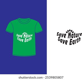 Save Nature, Save Earth Logo, icon, symbol, vector, tshirt.eps