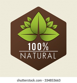 Save nature ecology label design, vector illustration eps10