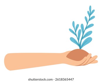Save Nature Hand Holding Tree