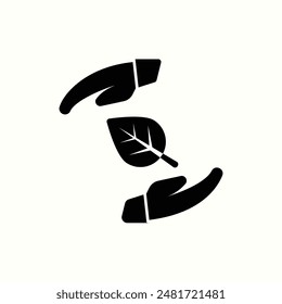 save nature icon, isolated environment theme, glyph style illustration icon