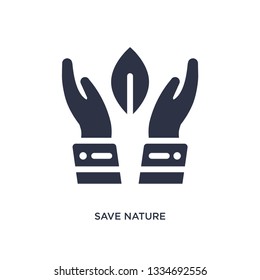 save nature icon. Simple element illustration from nature concept. save nature editable symbol design on white background. Can be use for web and mobile.