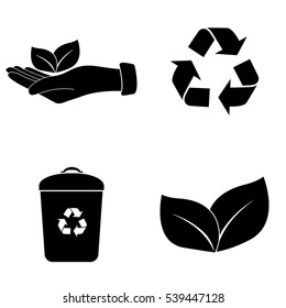 Save nature icons   vector set