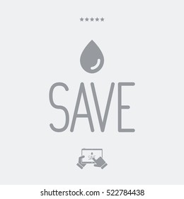 "Save the nature" minimal concept - Vector web icon