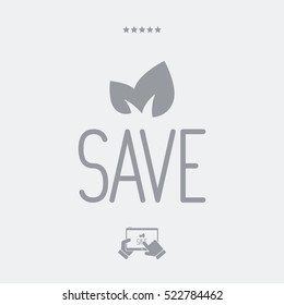 "Save the nature" minimal concept - Vector web icon