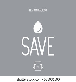 Save the nature minimal concept - Vector web icon
