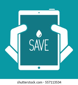 Save the nature minimal concept - Vector web icon