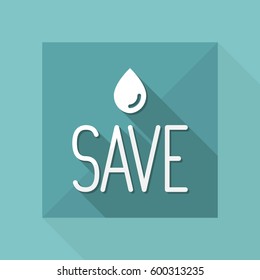 Save the nature minimal concept - Vector web icon