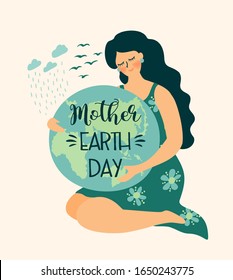 Save Nature. Mother Earth Day. Vector template for card, poster, banner, flyer Design element