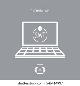 "Save the nature" page - Vector icon for computer website or application